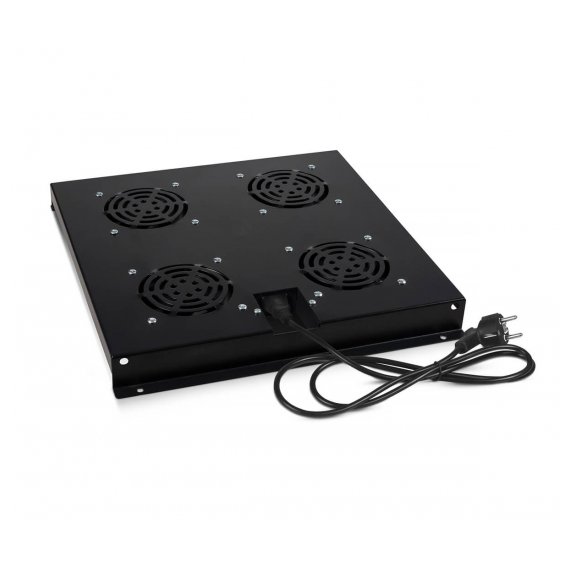 Cabeus TRAY-SC-120-BK Модуль вентиляторный с 4-я вентиляторами для установки в серверные шкафы серии ND-SC, цвет черный (RAL 9004)