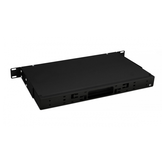 Cabeus FO-CS-19-3FP-BK Кросс бокс оптический 19" 1U на 3 адаптерные панели, цвет черный