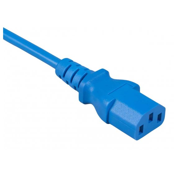 Cabeus PC-189-VDE-1.8M-BL Кабель питания монитор-компьютер IEC 320 C13 - IEC 320 C14 (3x0.75), синий, 1.8 м