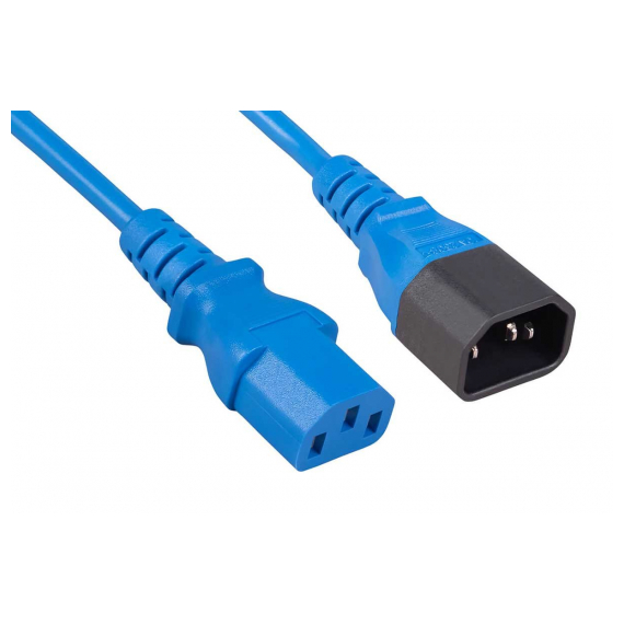 Cabeus PC-189-VDE-1.8M-BL Кабель питания монитор-компьютер IEC 320 C13 - IEC 320 C14 (3x0.75), синий, 1.8 м