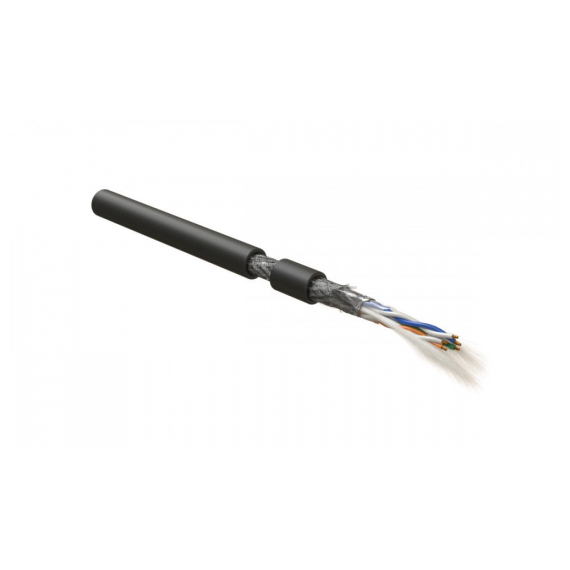 RS-SF-3x2x24/7-PVC-BK-500 Кабель интерфейса RS-485, экранированный SF/UTP, общий экран оплетка и фольга, 3 пары 24 AWG, 3х2х0,60 мм, многопроволочные жилы 7х0.20 мм, PVC, -20°C – +75°C, черный Hyperline
