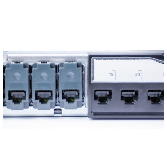 Cabeus PL-24-KJ-RJ45-Cat.6-180T Патч-панель 19" (1U), 24 порта RJ-45, категория 6, с задним кабельным организатором, безинструментный монтаж (арт.033561)