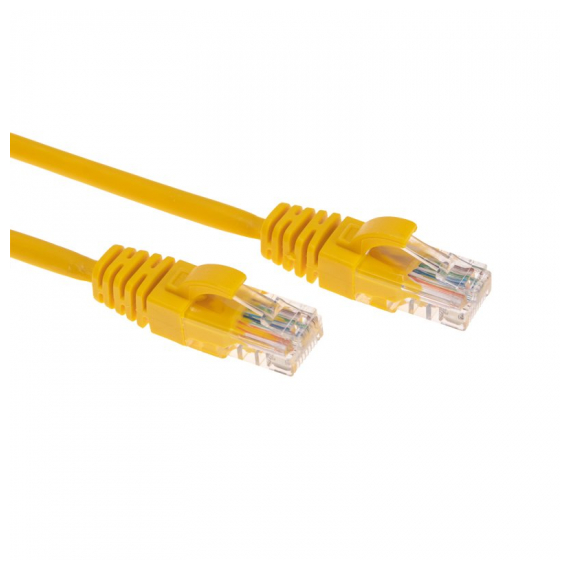 02-0105-3 Патч-корд U/UTP, CAT 5e, RJ45-RJ45, 26AWG, LSZH, желтый, 3м REXANT