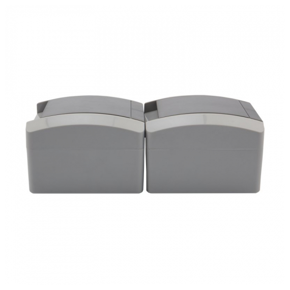KR-78-0616 Блок вертикальный 2 розетки (керамика) INDUSTRIAL IP54 с/з, о/у, серый KRANZ