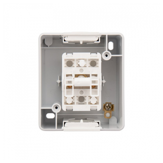 KR-78-0832 Выключатель двухклавишный INDUSTRIAL IP54 о/у, белый KRANZ