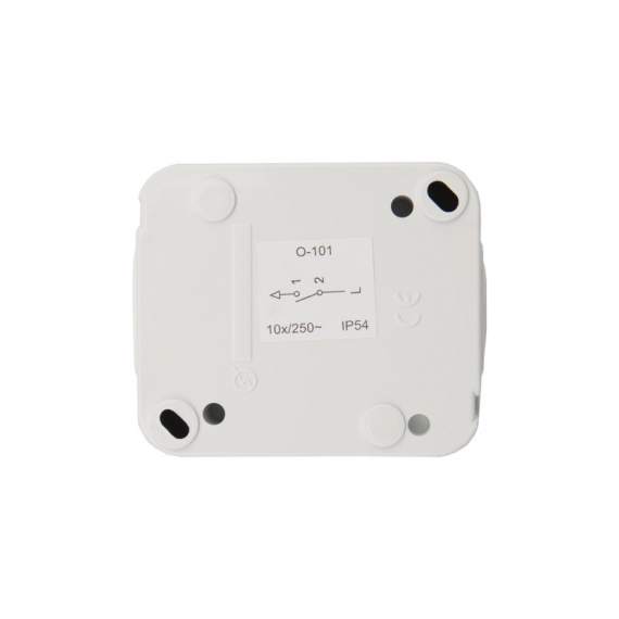KR-78-0601 Выключатель одноклавишный Mini OG IP54 о/у, белый KRANZ