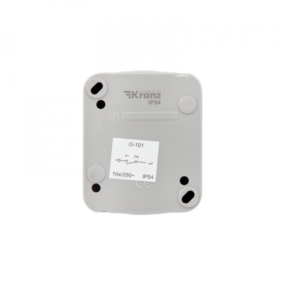 KR-78-0835 Выключатель одноклавишный Mini OG IP54 о/у, серый KRANZ