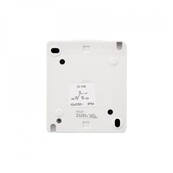 KR-78-0836 Переключатель проходной INDUSTRIAL IP54 о/у, белый KRANZ