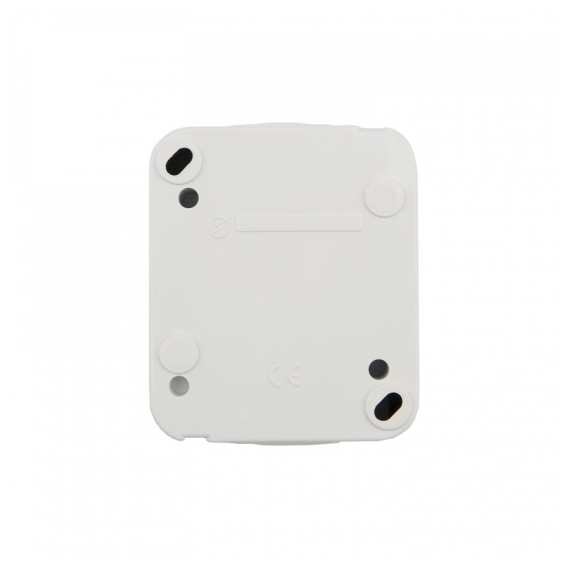 KR-78-0605 Розетка одноместная (керамика) Mini OG IP54 с/з, о/у, белая KRANZ