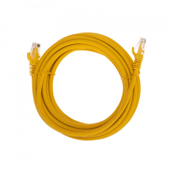 02-0295-5 Патч-корд U/UTP, CAT 6, RJ45-RJ45, 26AWG, LSZH, желтый, 5м REXANT