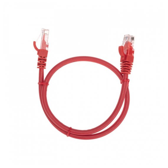 02-0293-05 Патч-корд U/UTP, CAT 6, RJ45-RJ45, 26AWG, LSZH, красный, 0,5м REXANT