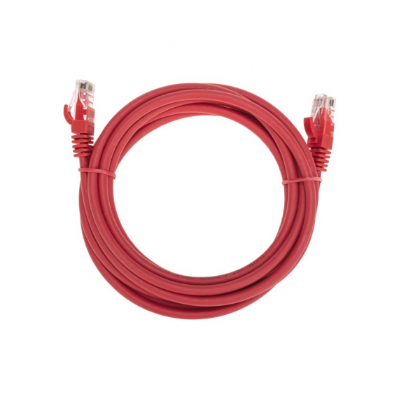 02-0293-3 Патч-корд U/UTP, CAT 6, RJ45-RJ45, 26AWG, LSZH, красный, 3м REXANT