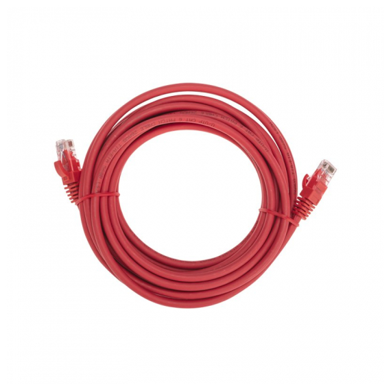 02-0293-5 Патч-корд U/UTP, CAT 6, RJ45-RJ45, 26AWG, LSZH, красный, 5м REXANT