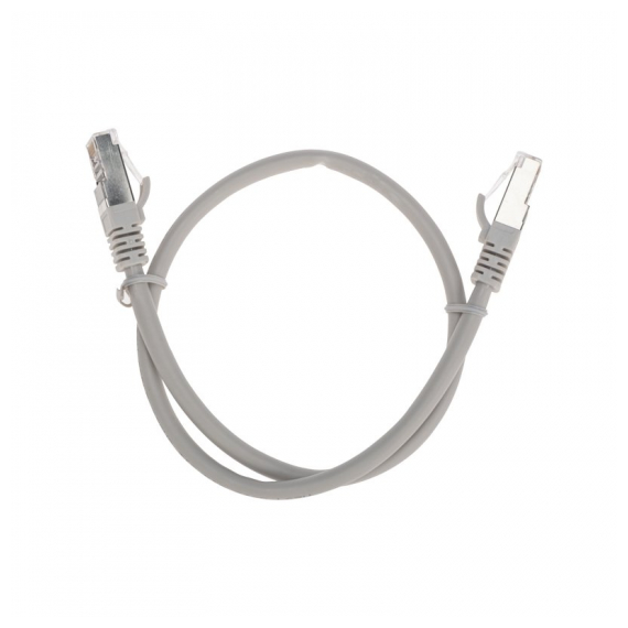 02-0390-5 Патч-корд S/FTP, CAT 6A (10G), RJ45-RJ45, 28AWG, LSZH, серый, 5м REXANT