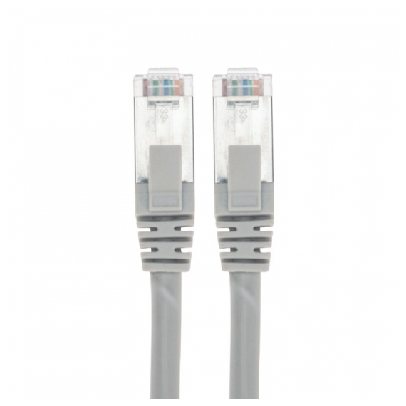 02-0390-10 Патч-корд S/FTP, CAT 6A (10G), RJ45-RJ45, 28AWG, LSZH, серый, 10м REXANT