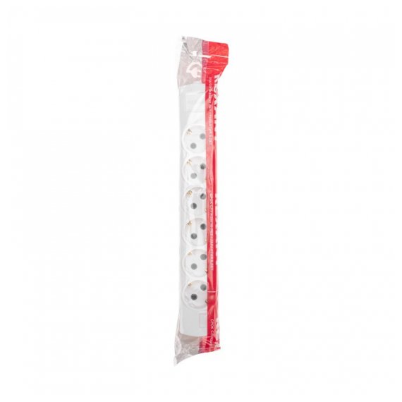 13-4403 Колодка PREMIUM 6 гнезд, с/з, белый REXANT