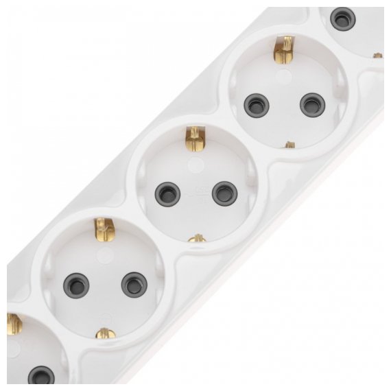13-4407 Колодка PREMIUM 6 гнезд, с/з, 2 USB, белый REXANT