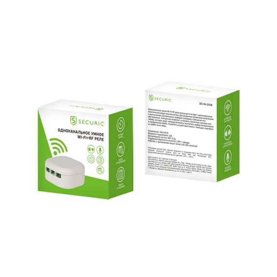 SEC-HV-202W Умное Wi-Fi+RF реле одноканальное SECURIC
