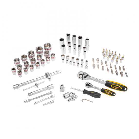 KR-66-6694 Набор инструментов, 1/2, 1/4, CrV, пластиковый кейс, 94 предмета KRANZ