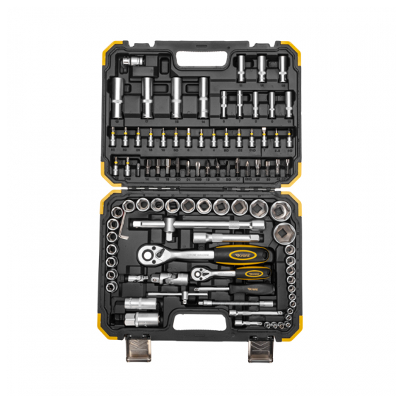 KR-66-6694 Набор инструментов, 1/2, 1/4, CrV, пластиковый кейс, 94 предмета KRANZ