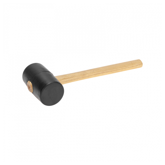 KR-12-8144 Киянка резиновая 680 г, черная резина, деревянная рукоятка KRANZ