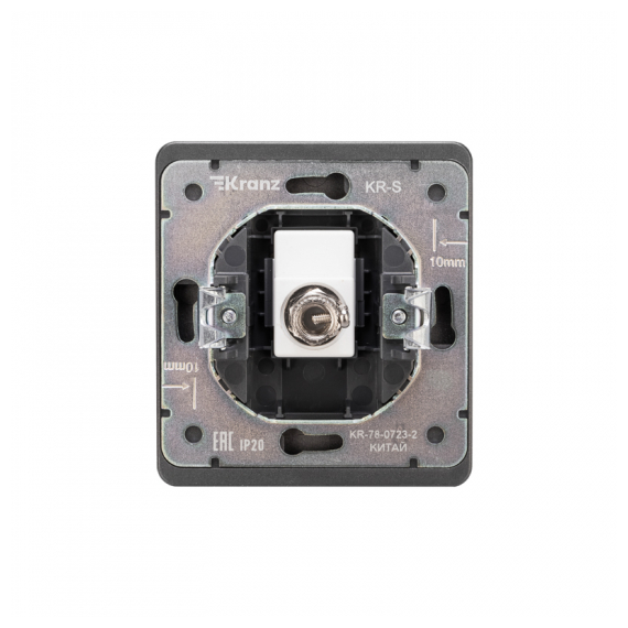 KR-78-0723-2 Розетка ROUND TV с/у титан KRANZ