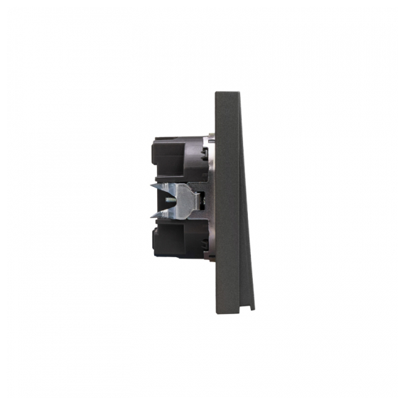 KR-78-0705-6 Выключатель STRONG 1 кл 10А с/у графит KRANZ