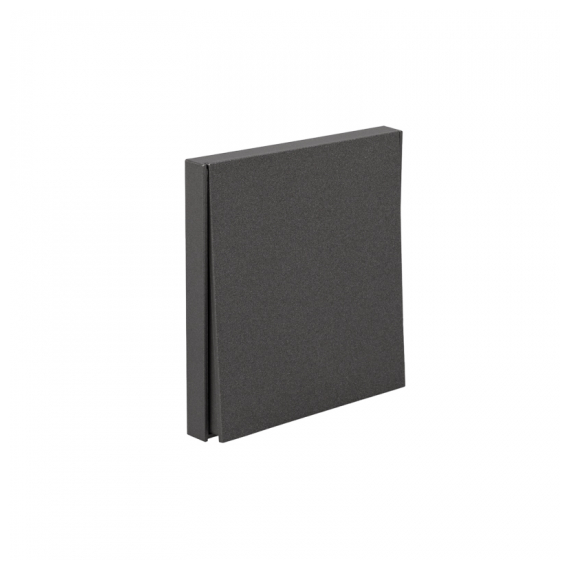 KR-78-0712-6 Выключатель STRONG 1 кл возвратный 10А с/у графит KRANZ