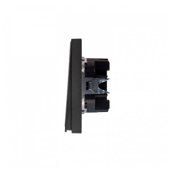 KR-78-0708-6 Выключатель STRONG 1 кл проходной (переключатель) 10А с/у графит KRANZ