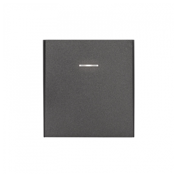 KR-78-0716-6 Выключатель STRONG 1 кл проходной (переключатель) с подсветкой 10А с/у графит KRANZ