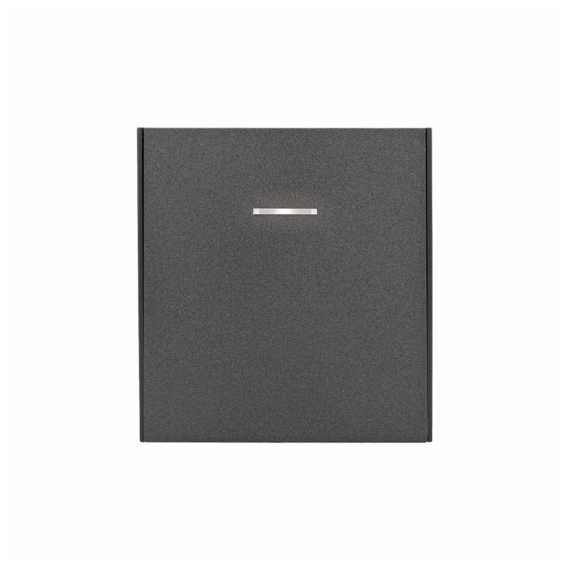 KR-78-0713-6 Выключатель STRONG 1 кл с подсветкой 10А с/у графит KRANZ