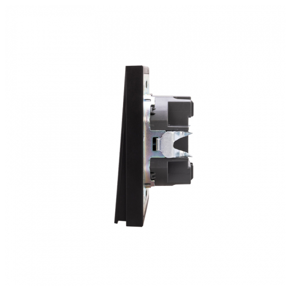 KR-78-0714-5 Выключатель STRONG 2 кл с подсветкой 10А с/у антрацит KRANZ