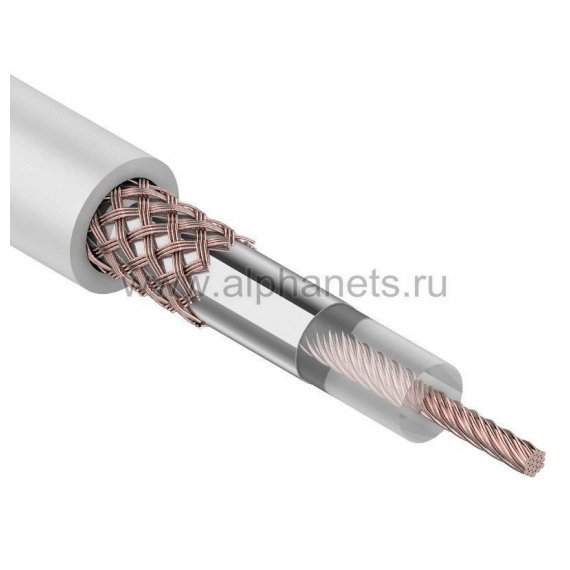 01-2001 Кабель коаксиальный RG-58A 50 Ом (100m) белый Rexant