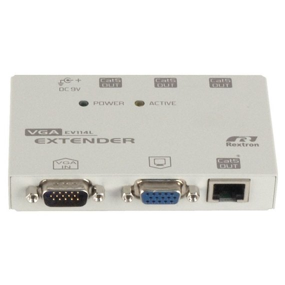 EV-114L Удлинитель REXTRON VGA передающий блок, 1 вход, 4 выхода, D-Sub, до 1280х1024, UTP Кат.5e до 150м