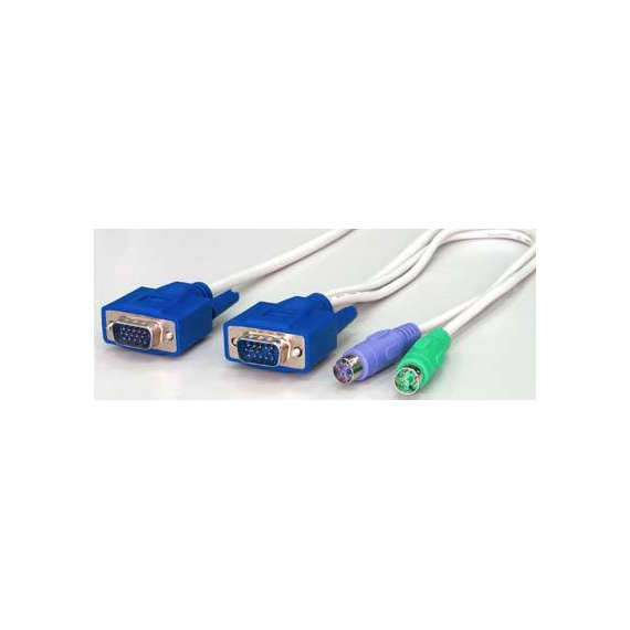 CBM152H Кабель REXTRON для KVM переключателей 3-в-1, 2xPS/2, D-Sub 15-pin (M-M), 15м, для серий MNV, MDV, KIPS, MNIP, D-Link DKVM-IP