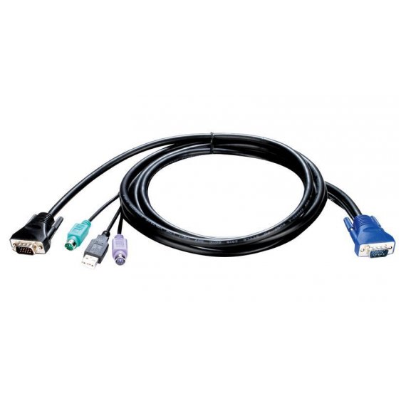 KVM-401 Кабель KVM для подключения клавиатуры, мыши и монитора, длина 1,8 м