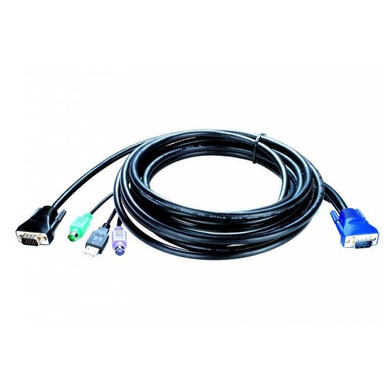 KVM-403 Кабель KVM для подключения клавиатуры, мыши и монитора, длина 5 м