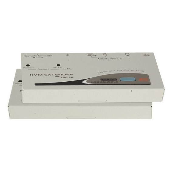 EXC-3022C Удлинитель KVM  REXTRON 1 консоль D-Sub(VGA 2048х1152) + 2хUSB, 1хRJ-45, D-Sub(VGA + USB / PS/2), удаленный модуль 1 консоль D-Sub(VGA 2048х1152) + 2хUSB, 1хRJ-45, D-Sub(VGA + USB / PS/2), дальность 300м, черный, в комплекте: 2 кабеля 1,8м (CBM-180UH), 1х