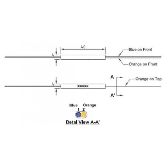 PLC-1*2 Оптический разветвитель неоконцованный PLC Splitter 1*2, 1260/1650 нм, 3.0 mm, 1m