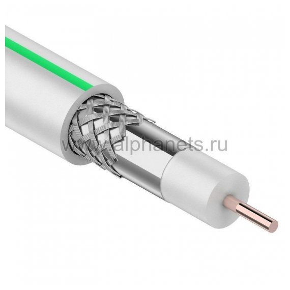 01-2501 Кабель MARS 4K, 75 Ohm, белый (100м) Rexant