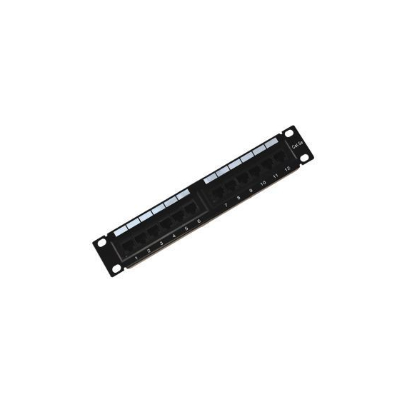 04-0025 Патч-Панель 10" 12 портов RJ-45 Cаt.5e Dual IDC ( монтаж в 10" стойку) Rexant