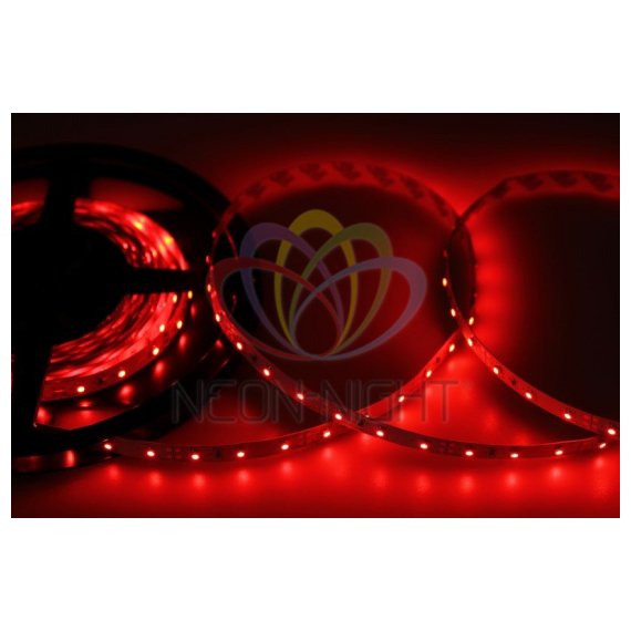 141-331 LED лента открытая, IP23, SMD 3528, 60 диодов/метр, 12V, цвет светодиодов красный Neon-Night