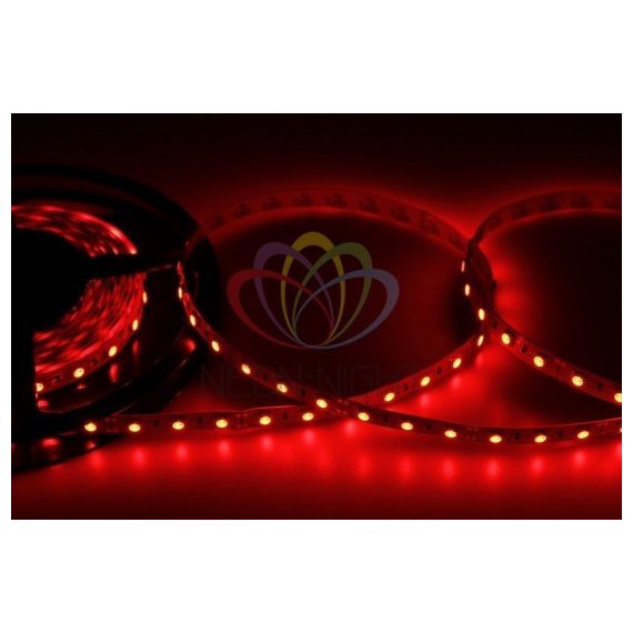 141-461 LED лента открытая, ширина 10 мм, IP23, SMD 5050, 60 диодов/метр, 12V, цвет светодиодов красный Neon-Night