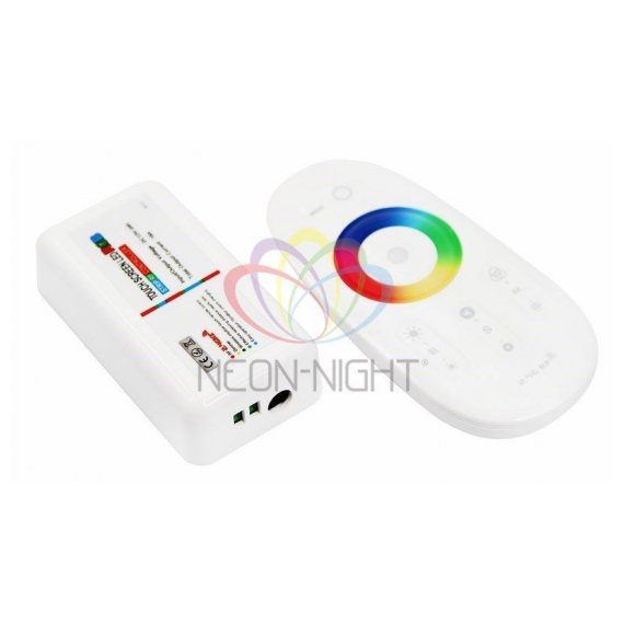 143-103-1 Беспроводной RGB контроллер 2.4G с пультом ДУ с сенсорным управлением; 12-24V, 18А Neon-Night