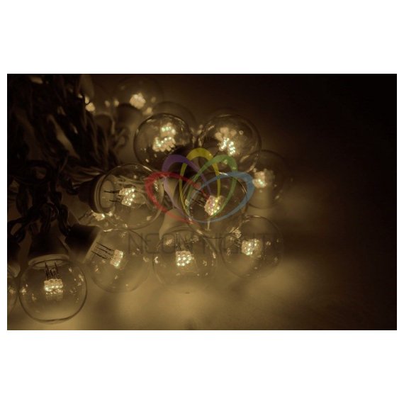 331-326 Готовый набор: Гирлянда "LED Galaxy Bulb String", 30 ламп, 10 м, в лампе 6 LED, цвет тепло-белый, провод черный каучуковый, влагостойкая IP54 Neon-Night