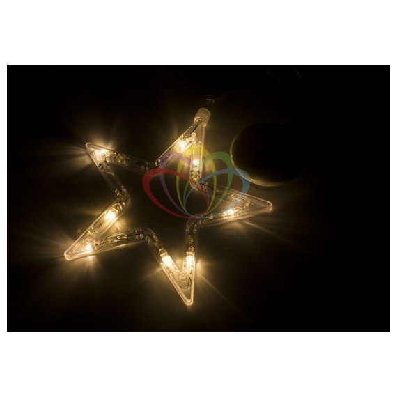 501-011 Фигура светодиодная "Звездочка" на присоске с подвесом, тепло-белая Neon-Night