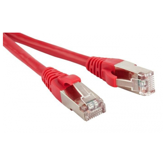 PC-LPM-STP-RJ45-RJ45-C5e-1M-LSZH-RD Патч-корд F/UTP, экранированный, Cat.5е, LSZH, 1 м, красный Hyperline