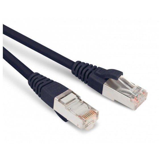 PC-LPM-STP-RJ45-RJ45-C5e-3M-LSZH-BK Патч-корд F/UTP, экранированный, Cat.5е, LSZH, 3 м, черный Hyperline