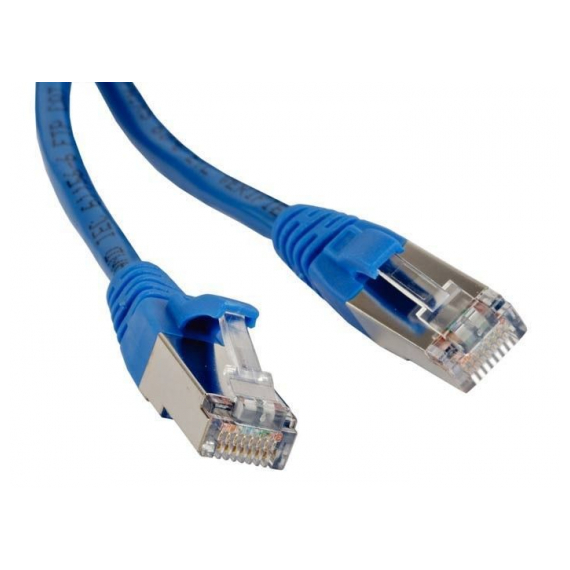 PC-LPM-STP-RJ45-RJ45-C5e-10M-LSZH-BL Патч-корд F/UTP, экранированный, Cat.5е, LSZH, 10 м, синий Hyperline