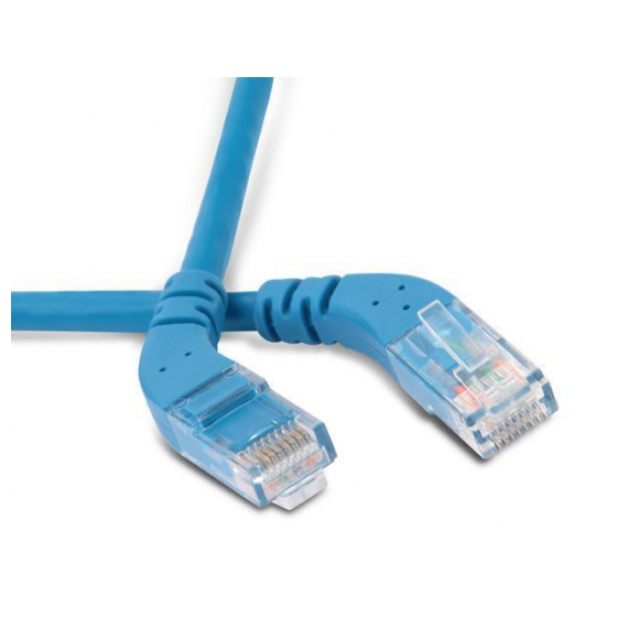 PC-APM-UTP-RJ45/L45-RJ45/R45-C6-1M-LSZH-BL Патч-корд U/UTP угловой, левый 45°-правый 45°, Cat.6, LSZH, 1 м, синий Hyperline